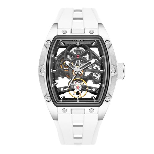 GT-01 Skeleton Uhr - Silber/Weiss