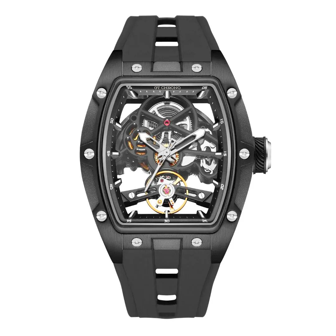 GT-01 Skeleton Uhr - Schwarz