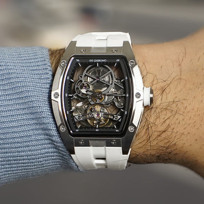 GT-01 Skeleton Uhr - Silber