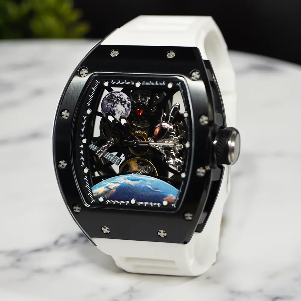 GT-02 Skeleton Space Watch - Black