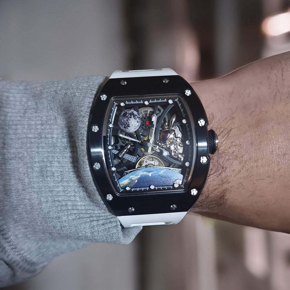 GT-02 Skeleton Space Watch - Black