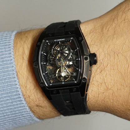 GT-01 Skeleton Uhr - Schwarz