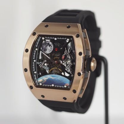 GT-02 Skeleton Space Watch - Rose Gold