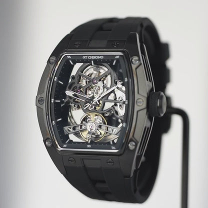 GT-01 Skeleton Uhr - Schwarz