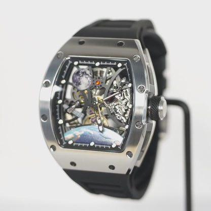 GT-02 Skeleton Space Watch - Silver