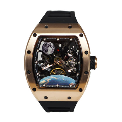 GT-02 Skeleton Space Watch - Rose Gold