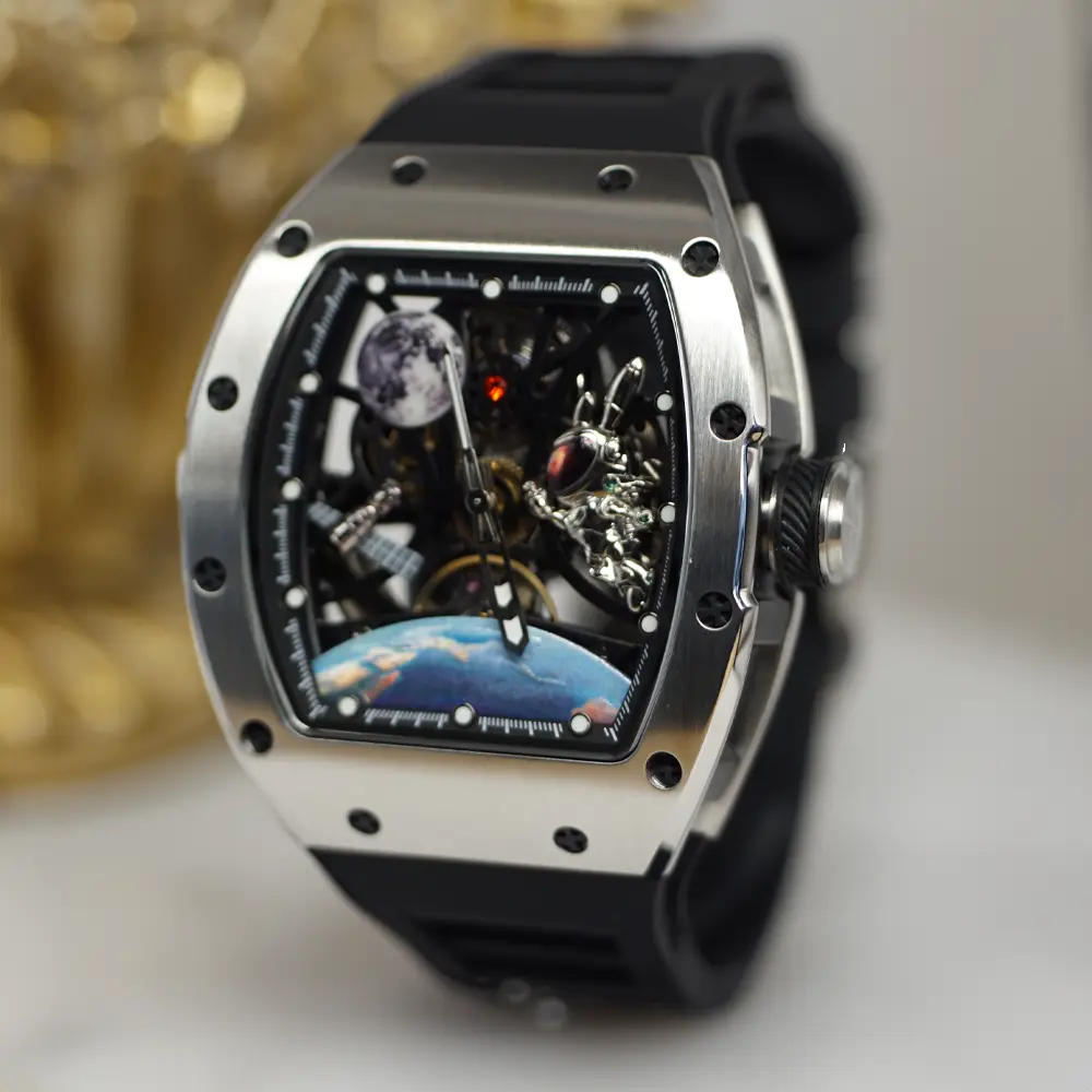 GT-02 Skeleton Space Watch - Silver