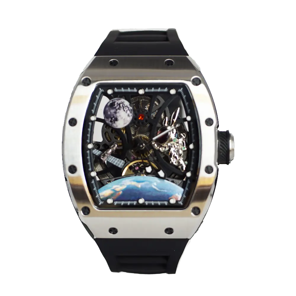 GT-02 Skeleton Space Watch - Silver