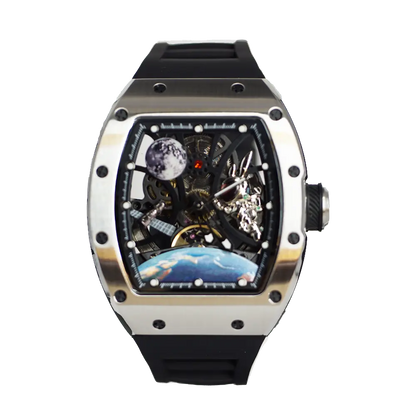 GT-02 Skeleton Space Watch - Silver