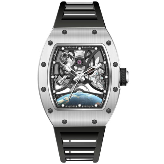 GT-02 Skeleton Space Uhr - Silber