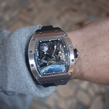 GT-02 Skeleton Space Watch - Silver