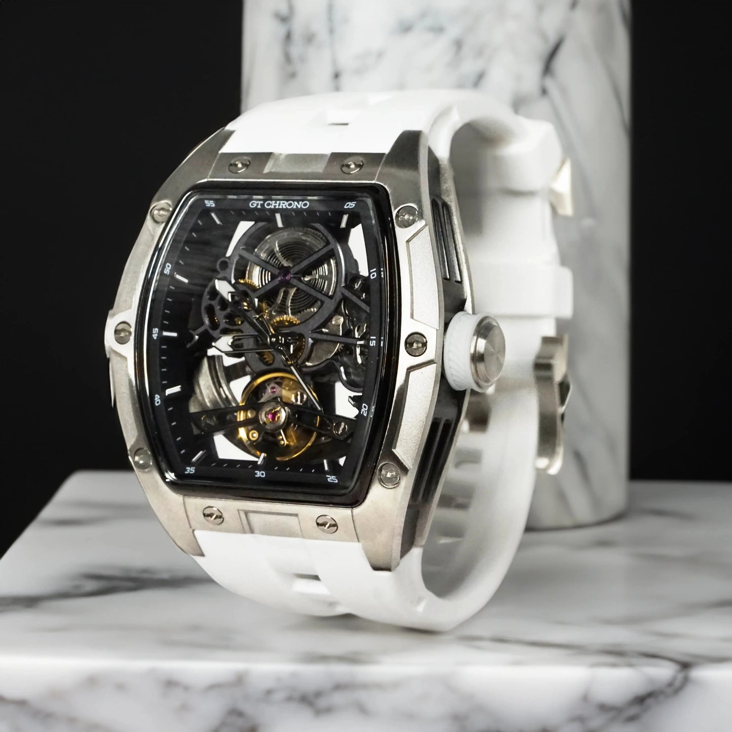 GT-01 Skeleton Uhr - Silber